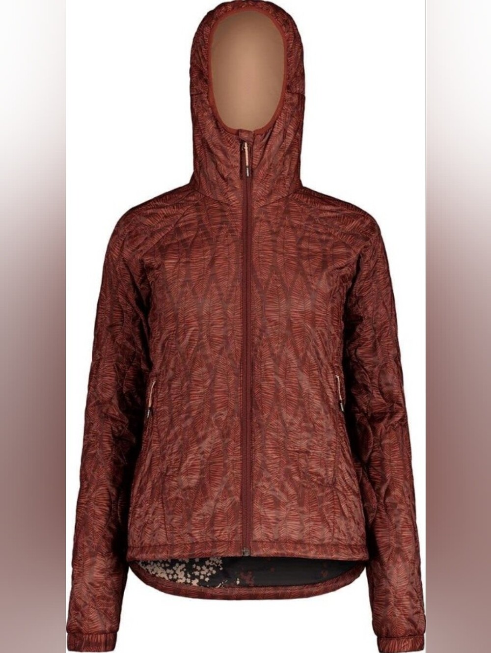 Women's Quilted Hooded Puffer Jacket in Deep Chrysanthenum Size Medium - Picture 4 of 14